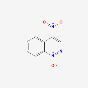 molecular formula C8H5N3O3 B14709697 Cinnoline, 4-nitro-, 1-oxide CAS No. 13657-99-3