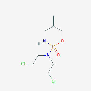 molecular formula C8H17Cl2N2O2P B14709743 Tetrahydro-2-(bis(2-chloroethyl)amino)-5-methyl-2H-1,3,2-oxazaphosphorine 2-oxide CAS No. 22089-26-5