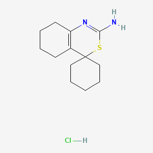 molecular formula C13H21ClN2S B14709766 Spiro(4H-3,1-benzothiazine-4,1'-cyclohexane), 5,6,7,8-tetrahydro-2-amino-, hydrochloride CAS No. 23242-29-7