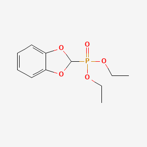 molecular formula C11H15O5P B14709767 Diethyl 2H-1,3-benzodioxol-2-ylphosphonate CAS No. 20626-08-8