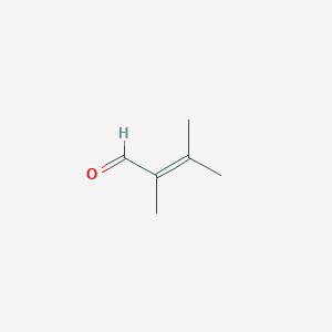 molecular formula C6H10O B14709783 2,3-Dimethyl-but-2-enal CAS No. 13153-14-5