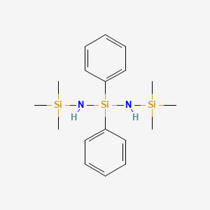 molecular formula C18H30N2Si3 B14709791 1,1-Diphenyl-N,N'-bis(trimethylsilyl)silanediamine CAS No. 24411-68-5