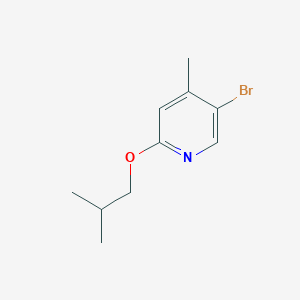molecular formula C10H14BrNO B1470983 5-Bromo-4-methyl-1-(2-methylpropoxy)pyridine CAS No. 1289131-61-8