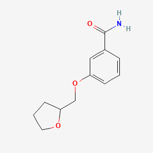 molecular formula C12H15NO3 B1470984 3-(Oxolan-2-ylmethoxy)benzamide CAS No. 1420800-32-3