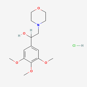 molecular formula C15H24ClNO5 B14709848 alpha-(3,4,5-Trimethoxyphenyl)-4-morpholineethanol hydrochloride CAS No. 23771-25-7