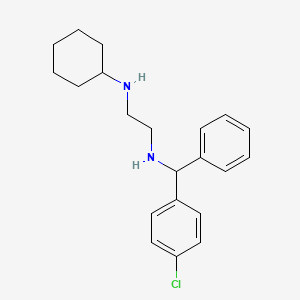 molecular formula C21H27ClN2 B14709892 N-(alpha-(p-Chlorophenyl)benzyl)-N'-cyclohexylethylenediamine CAS No. 23892-45-7