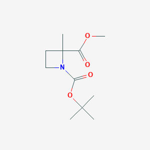 molecular formula C11H19NO4 B1471008 1-Tert-butyl 2-methyl 2-methylazetidine-1,2-dicarboxylate CAS No. 309977-81-9