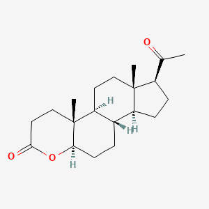 molecular formula C20H30O3 B14710109 (4Ar,4bs,6as,7s,9as,9bs,11ar)-7-acetyl-4a,6a-dimethyltetradecahydroindeno[5,4-f]chromen-2(3h)-one CAS No. 20237-54-1
