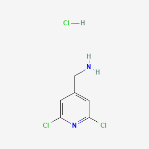 molecular formula C6H7Cl3N2 B1471016 (2,6-Dichloropyridin-4-yl)methanamine hydrochloride CAS No. 879660-72-7
