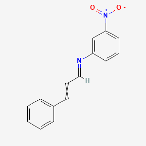 molecular formula C15H12N2O2 B14710206 Benzenamine, 3-nitro-N-(3-phenyl-2-propenylidene)- CAS No. 22856-77-5