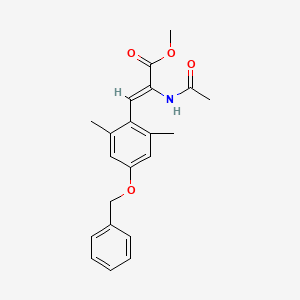 molecular formula C21H23NO4 B1471025 methyl (2Z)-3-[4-(benzyloxy)-2,6-dimethylphenyl]-2-acetamidoprop-2-enoate CAS No. 126312-62-7