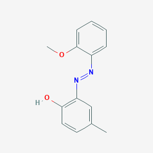 molecular formula C14H14N2O2 B14710253 Phenol, 2-[(2-methoxyphenyl)azo]-4-methyl- CAS No. 15096-06-7