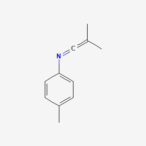 molecular formula C11H13N B14710281 Benzenamine, 4-methyl-N-(2-methyl-1-propenylidene)- CAS No. 18779-86-7