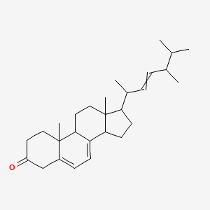 molecular formula C28H42O B14710311 Ergosta-5,7,22-trien-3-one CAS No. 23454-50-4