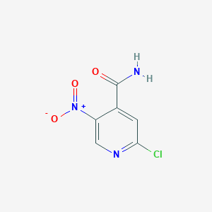 molecular formula C6H4ClN3O3 B1471033 2-Chloro-5-nitropyridine-4-carboxamide CAS No. 1224637-08-4
