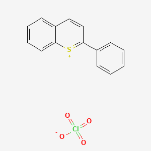 molecular formula C15H11ClO4S B14710373 1-Benzothiopyrylium, 2-phenyl-, perchlorate CAS No. 22956-28-1