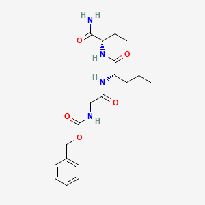 molecular formula C21H32N4O5 B14710427 N-[(Benzyloxy)carbonyl]glycyl-L-leucyl-L-valinamide CAS No. 14611-16-6