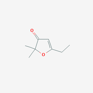 molecular formula C8H12O2 B14710493 3(2H)-Furanone, 5-ethyl-2,2-dimethyl- CAS No. 18458-23-6