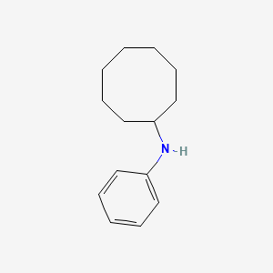 molecular formula C14H21N B14710515 Cyclooctanamine, N-phenyl- CAS No. 13310-25-3