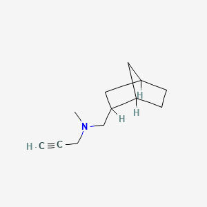 molecular formula C12H19N B14710593 N-Methyl-N-2-propynyl-2-norbornanemethylamine CAS No. 13324-60-2