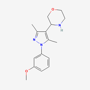 3-[1-(3-methoxyphenyl)-3,5-dimethyl-1H-pyrazol-4-yl]morpholine
