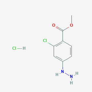 molecular formula C8H10Cl2N2O2 B1471067 Methyl 2-chloro-4-hydrazinylbenzoate hydrochloride CAS No. 1279865-13-2