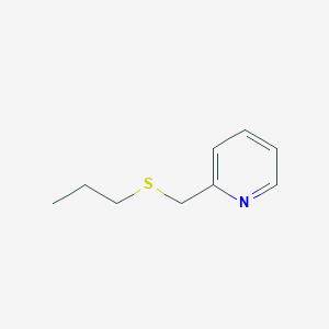 molecular formula C9H13NS B14710688 Pyridine, 2-[(propylthio)methyl]- CAS No. 21897-12-1