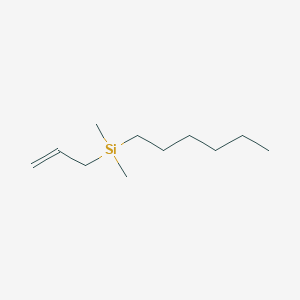 molecular formula C11H24Si B14710693 Hexyl(dimethyl)(prop-2-en-1-yl)silane CAS No. 23755-61-5