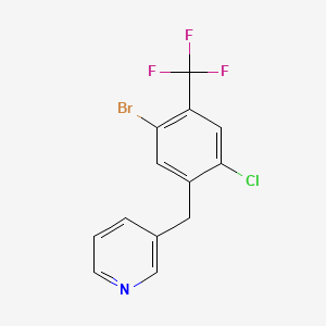 2-Bromo-5-chloro-4-(pyridin-3-ylmethyl)benzotrifluoride