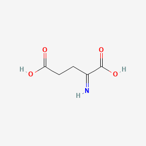 molecular formula C5H7NO4 B14710707 Pentanedioic acid, 2-imino- CAS No. 23649-05-0