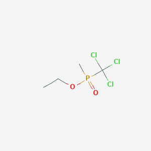 molecular formula C4H8Cl3O2P B14710764 Phosphinic acid, methyl(trichloromethyl)-, ethyl ester CAS No. 20543-88-8