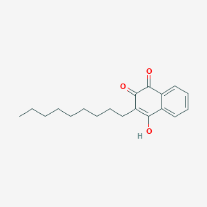 molecular formula C19H24O3 B14710777 4-Hydroxy-3-nonylnaphthalene-1,2-dione CAS No. 22799-68-4