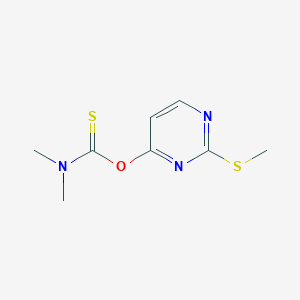 molecular formula C8H11N3OS2 B14710887 O-(2-methylsulfanylpyrimidin-4-yl) N,N-dimethylcarbamothioate CAS No. 13522-74-2