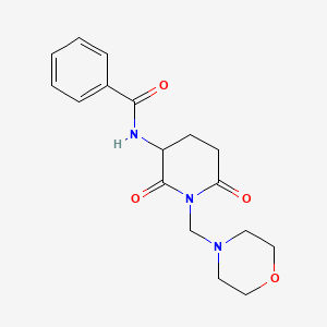 molecular formula C17H21N3O4 B14710891 Benzamide, N-[1-(4-morpholinylmethyl)-2,6-dioxo-3-piperidinyl]- CAS No. 14583-52-9