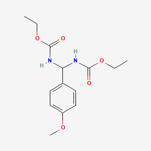 molecular formula C14H20N2O5 B14710988 Diethyl [(4-methoxyphenyl)methylene]biscarbamate CAS No. 21191-28-6