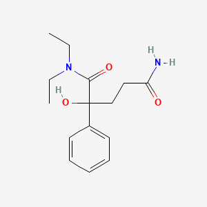 molecular formula C15H22N2O3 B14711009 N,N-Diethyl-2-hydroxy-2-phenylglutaramide CAS No. 22742-71-8