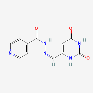 molecular formula C11H9N5O3 B14711032 N-[(Z)-(2,4-dioxo-1H-pyrimidin-6-yl)methylideneamino]pyridine-4-carboxamide CAS No. 14304-72-4