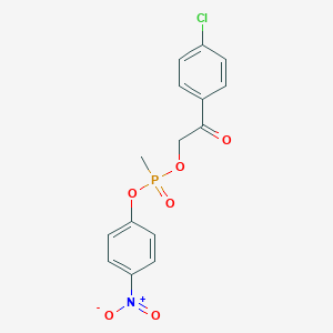 molecular formula C15H13ClNO6P B14711054 p-Chlorophenacyl p-nitrophenyl methylphosphonate CAS No. 21070-23-5