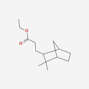 molecular formula C14H24O2 B14711072 Ethyl 3-(3,3-dimethylbicyclo[2.2.1]heptan-2-yl)propanoate CAS No. 22833-73-4