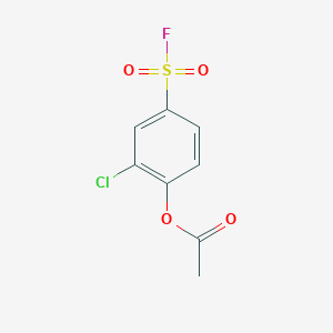 molecular formula C8H6ClFO4S B14711095 Benzenesulfonylfluoride, 4-(acetyloxy)-3-chloro- CAS No. 23379-01-3