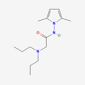 molecular formula C14H25N3O B14711163 Acetamide, N-(2,5-dimethylpyrrol-1-YL)-2-(dipropylamino)- CAS No. 20627-20-7