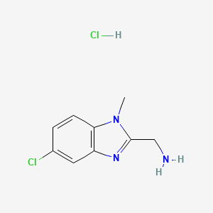 [(5-Chloro-1-methyl-1H-benzimidazol-2-yl)methyl]amine hydrochloride