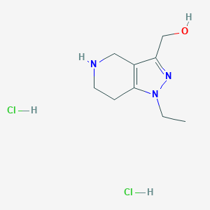 (1-Ethyl-4,5,6,7-tetrahydro-1H-pyrazolo[4,3-c]pyridin-3-yl)methanol dihydrochloride