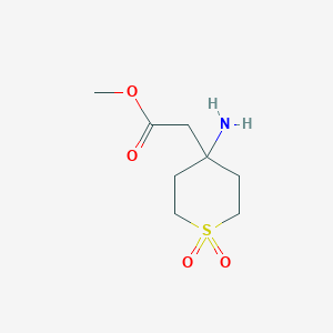 Methyl 2-(4-amino-1,1-dioxo-1lambda6-thian-4-yl)acetate