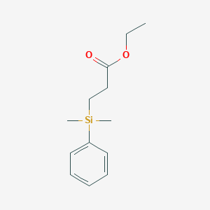 molecular formula C13H20O2Si B14711250 Ethyl 3-[dimethyl(phenyl)silyl]propanoate CAS No. 18192-31-9