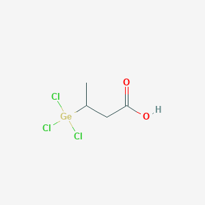molecular formula C4H7Cl3GeO2 B14711258 Butanoic acid, 3-(trichlorogermyl)- CAS No. 21187-26-8