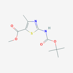 Methyl 2-{[(tert-butoxy)carbonyl]amino}-4-methyl-1,3-thiazole-5-carboxylate