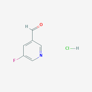 molecular formula C6H5ClFNO B1471132 5-Fluoropyridine-3-carbaldehyde hydrochloride CAS No. 1803606-81-6
