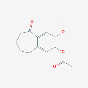 molecular formula C14H16O4 B14711331 (3-Methoxy-5-oxo-6,7,8,9-tetrahydrobenzo[7]annulen-2-yl) acetate CAS No. 18238-44-3
