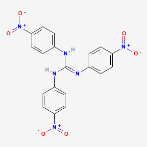 molecular formula C19H14N6O6 B14711374 Guanidine, N,N',N''-tris(4-nitrophenyl)- CAS No. 18440-30-7